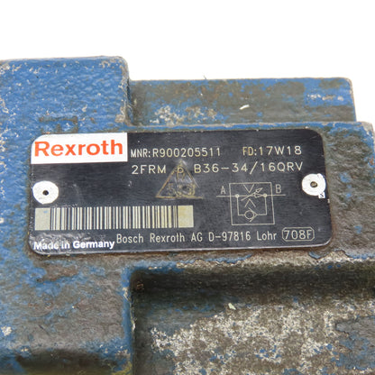 Bosch Rexroth R900205511 2FRM 6 B36-34/16QRV Flow Control Hydraulic Valve