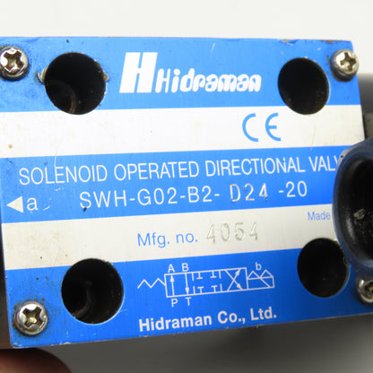 Hidraman SWH-G02-B2-D24-20 4/3 Position Closed Center Hydraulic Valve 24V Coil