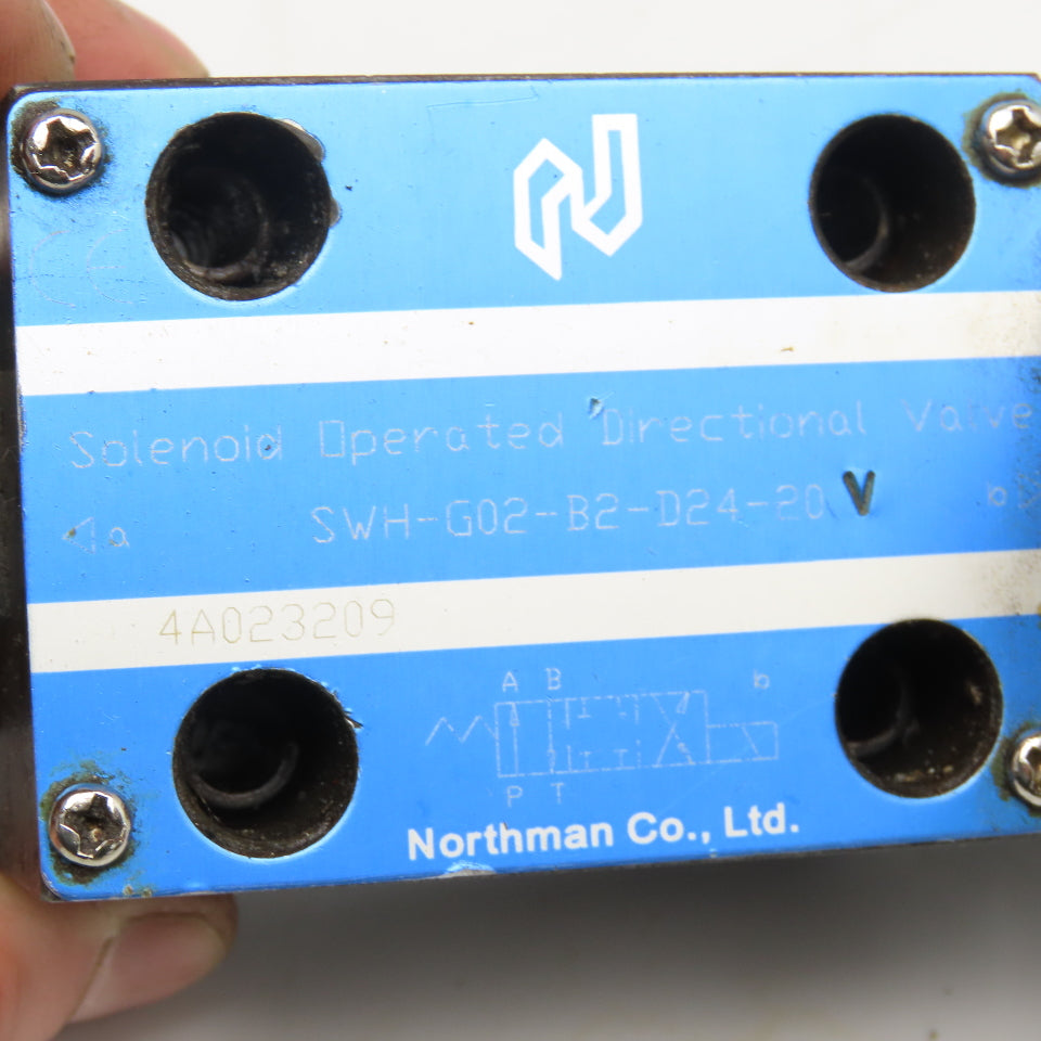 Northman SWH-G02-B2-D24-20 V 4/3 Position Closed Center Hydraulic Valve 24V Coil