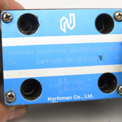 Northman SWH-G02-B2-D24-20 V 4/3 Position Closed Center Hydraulic Valve 24V Coil