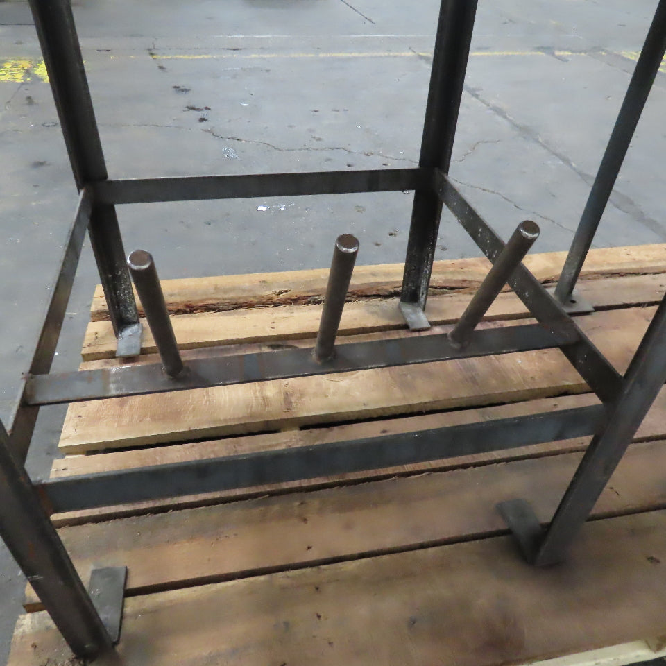 67" x 28" x 37" Tall Industrial Turntable Work Unwinding 2 Station Kitting Table