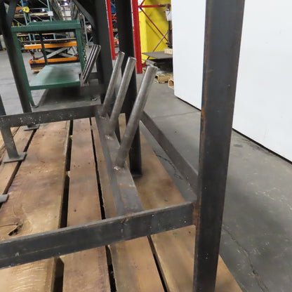 67" x 28" x 37" Tall Industrial Turntable Work Unwinding 2 Station Kitting Table