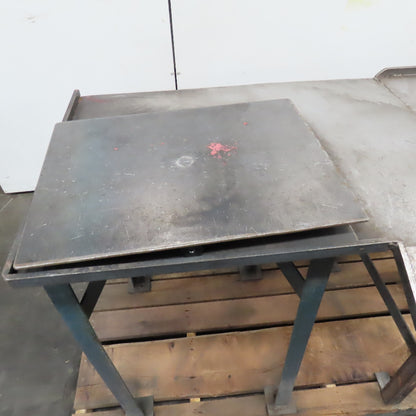 67" x 28" x 37" Tall Industrial Turntable Work Unwinding 2 Station Kitting Table