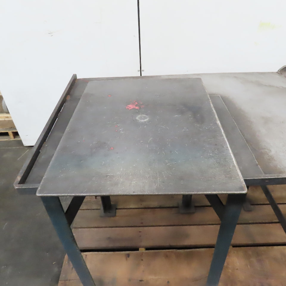 67" x 28" x 37" Tall Industrial Turntable Work Unwinding 2 Station Kitting Table