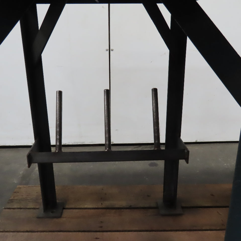 67" x 28" x 37" Tall Industrial Turntable Work Unwinding 2 Station Kitting Table