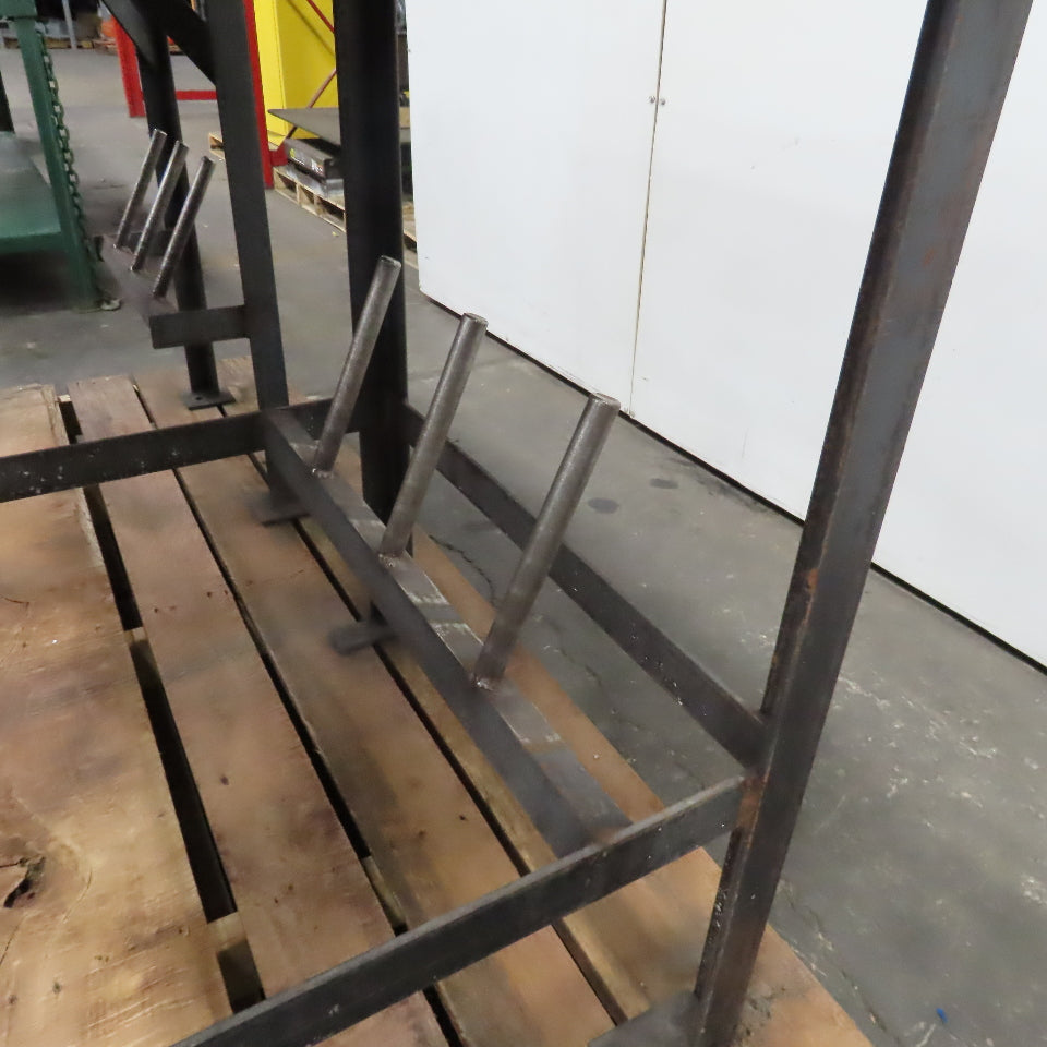 67" x 28" x 37" Tall Industrial Turntable Work Unwinding 2 Station Kitting Table