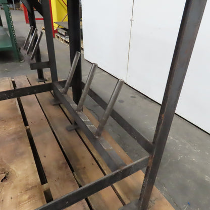 67" x 28" x 37" Tall Industrial Turntable Work Unwinding 2 Station Kitting Table