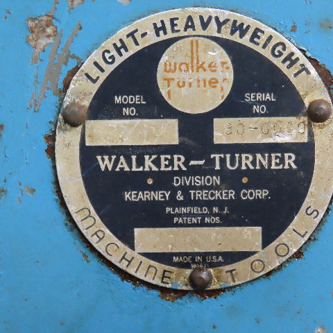 Walker Turner 480V 3Ph 12" Abrasive Cut Off Chop Saw