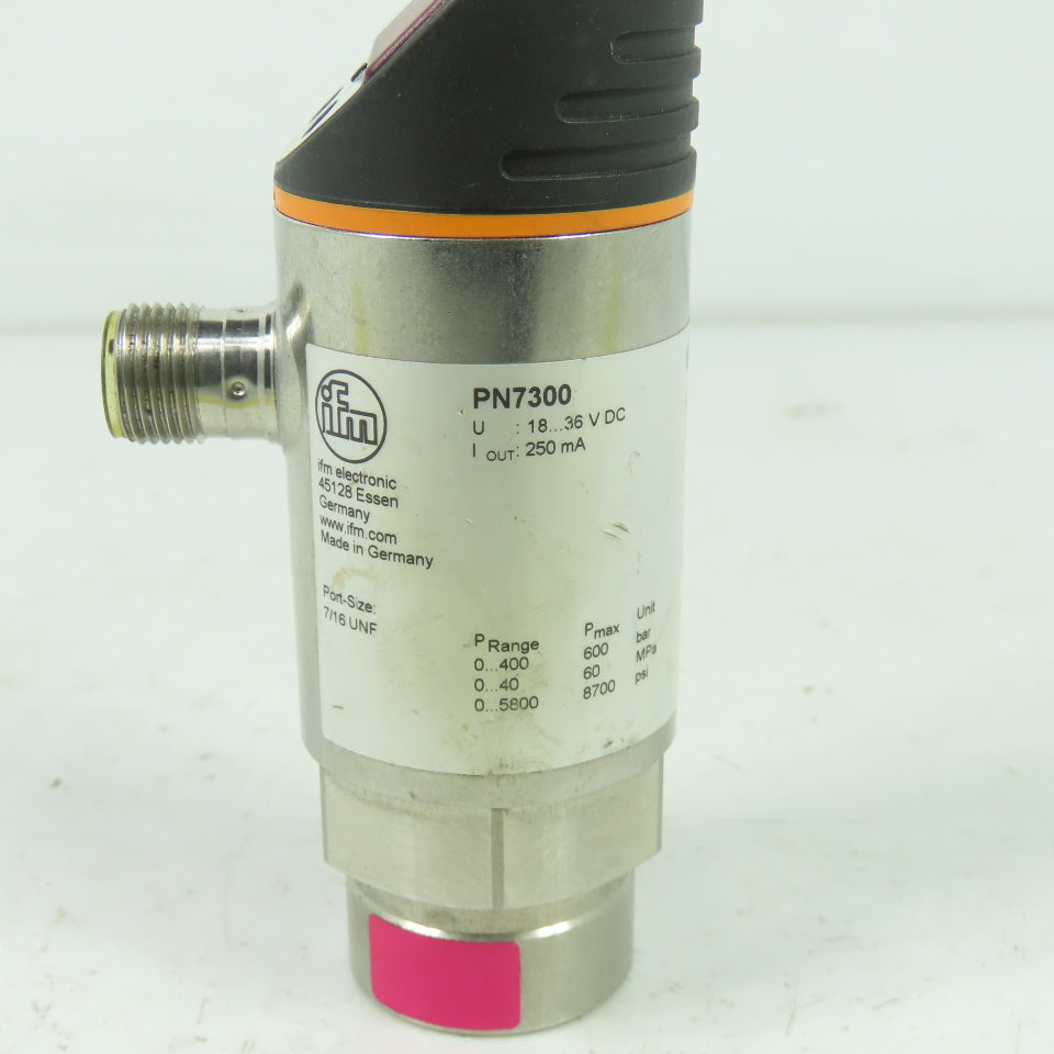 IFM PN7300 Effector Pressure Sensor 18-36VDC 250mA