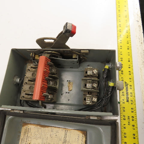 Square D H361AWK 30A 600VAC 3-Pole Fusible Safety Disconnect Switch