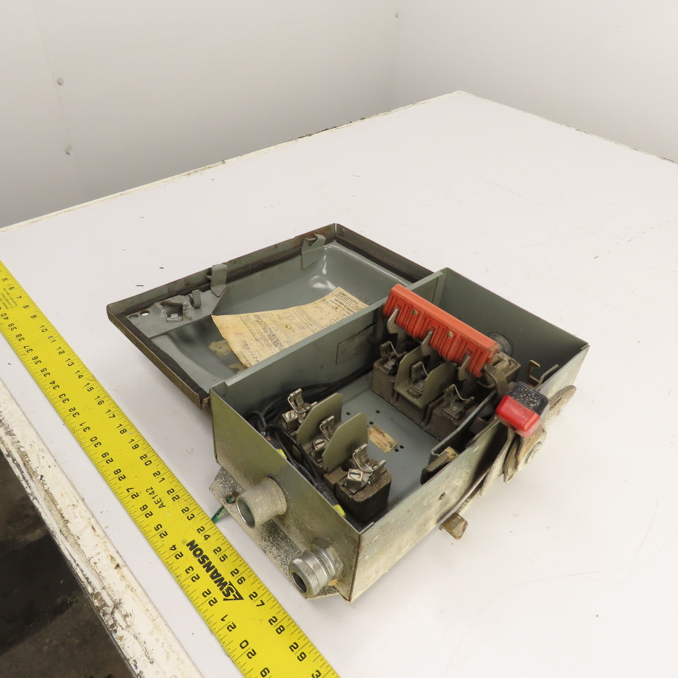 Square D H361AWK 30A 600VAC 3-Pole Fusible Safety Disconnect Switch