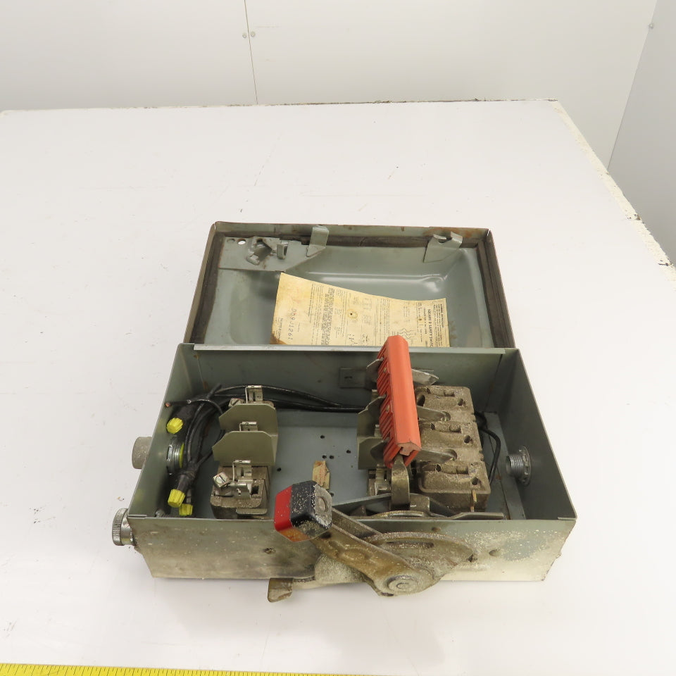 Square D H361AWK 30A 600VAC 3-Pole Fusible Safety Disconnect Switch