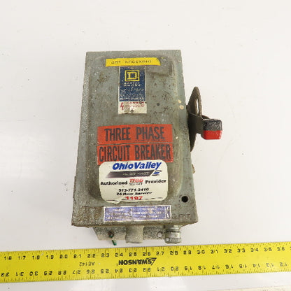 Square D H361AWK 30A 600VAC 3-Pole Fusible Safety Disconnect Switch