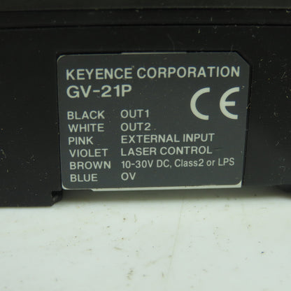Keyence GV-21P CMOS Laser Sensor Amplifier 10-30VDC