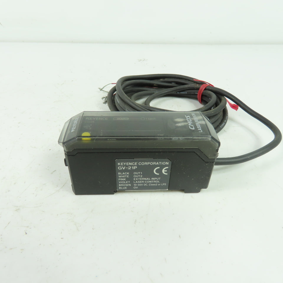 Keyence GV-21P CMOS Laser Sensor Amplifier 10-30VDC