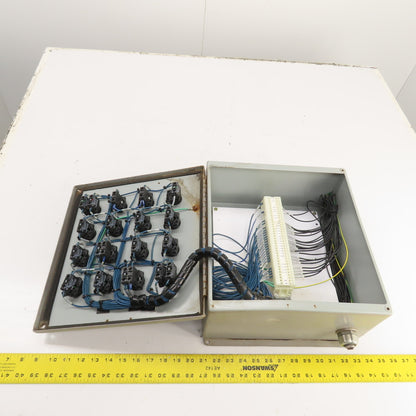Hoffman E16PBY25M 13" x 12" x 6" Electrical Push Button Enclosure W/ 16 Buttons