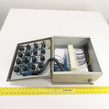 Hoffman E16PBY25M 13" x 12" x 6" Electrical Push Button Enclosure W/ 16 Buttons