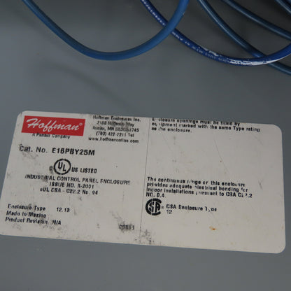 Hoffman E16PBY25M 13" x 12" x 6" Electrical Push Button Enclosure W/ 16 Buttons