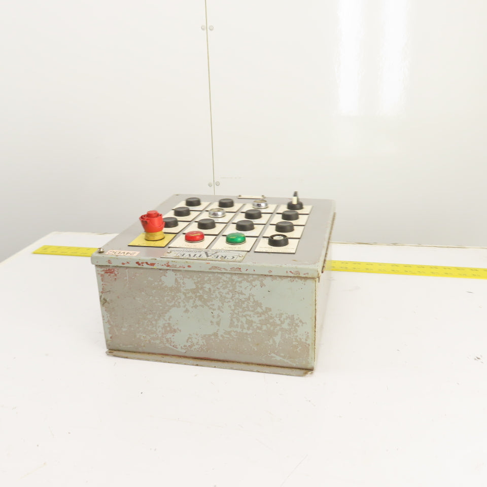 Hoffman E16PBY25M 13" x 12" x 6" Electrical Push Button Enclosure W/ 16 Buttons