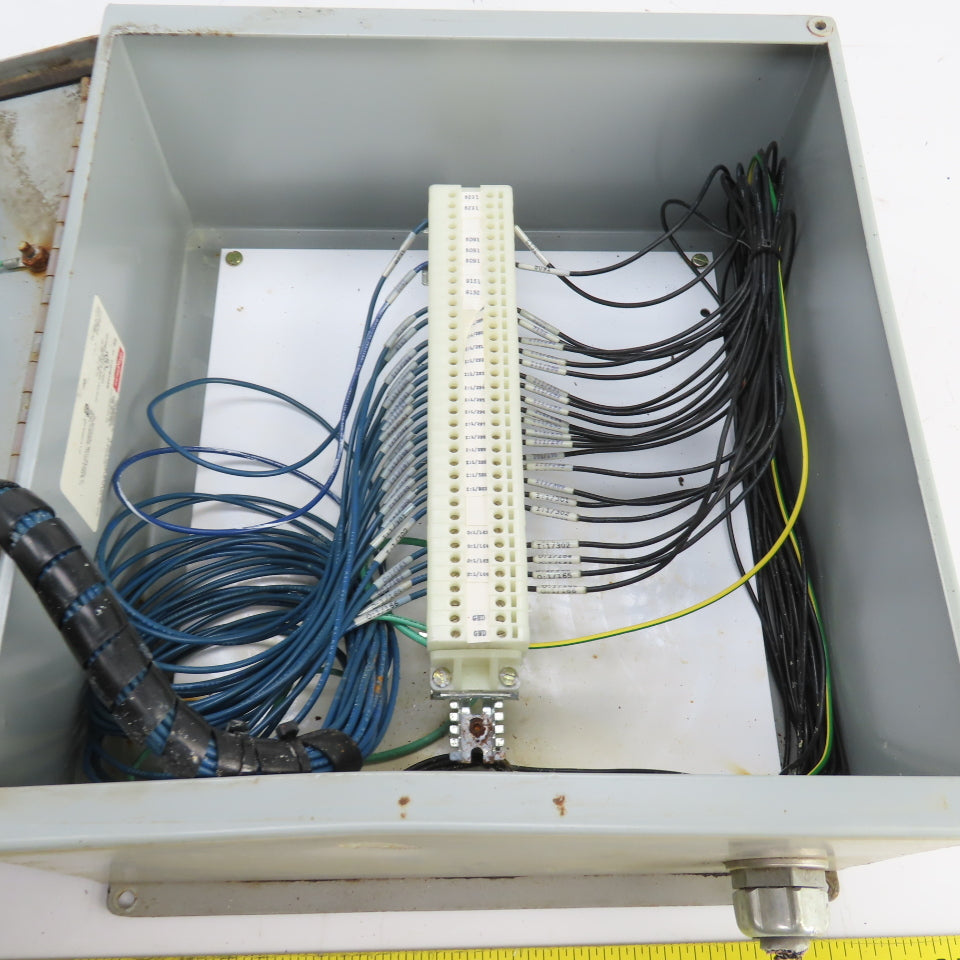 Hoffman E16PBY25M 13" x 12" x 6" Electrical Push Button Enclosure W/ 16 Buttons