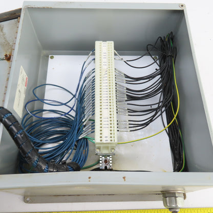 Hoffman E16PBY25M 13" x 12" x 6" Electrical Push Button Enclosure W/ 16 Buttons