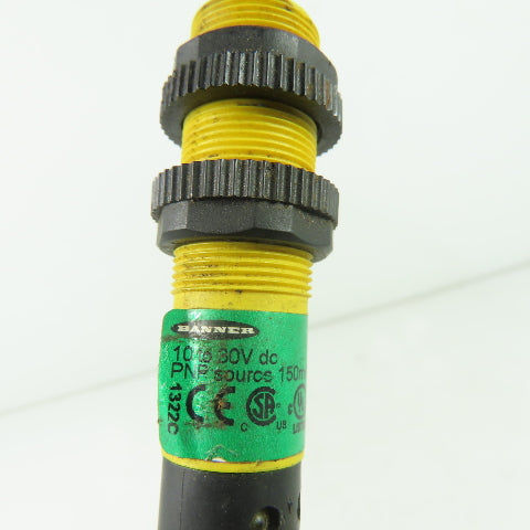 Banner S18SP6RQ Photoelectric Sensor Receiver 10-30VDC 150mA