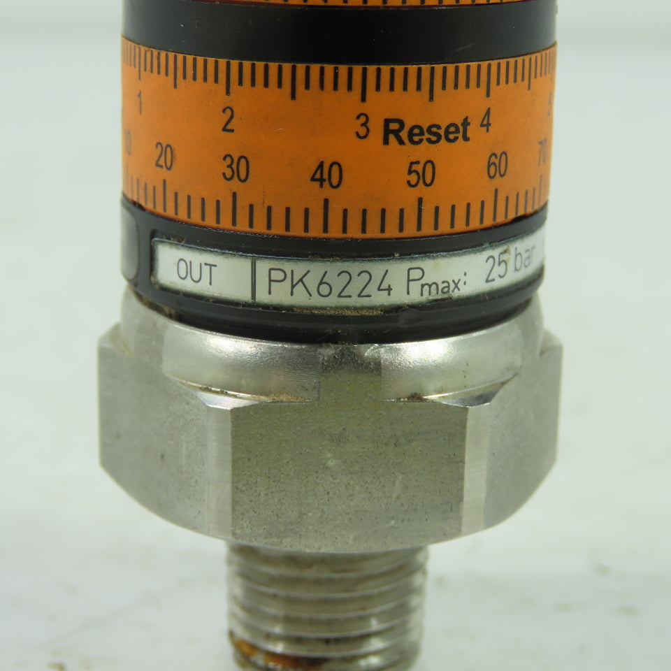 IFM PK6224 Pressure Switch With Intuitive Point Settings 25Bar 9.6-32VDC 500mA