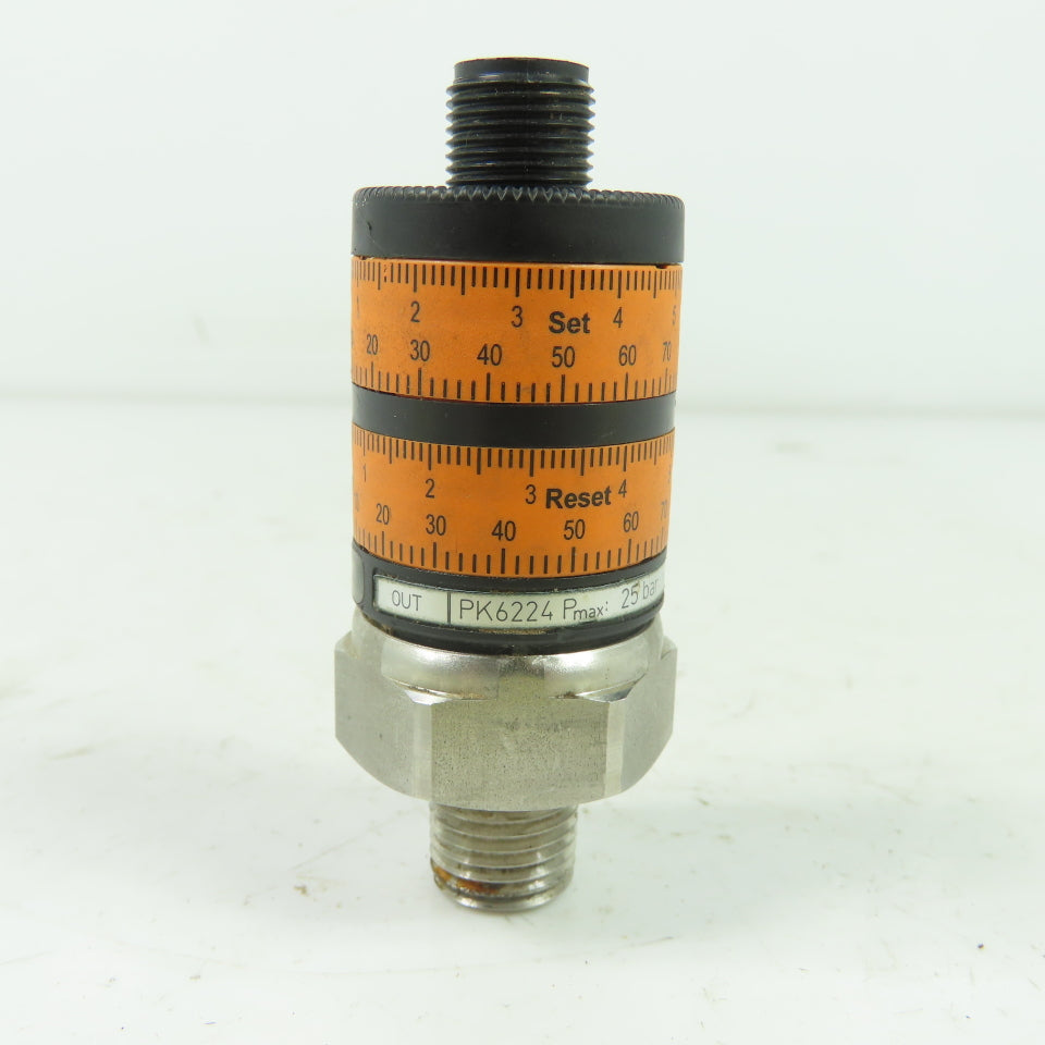 IFM PK6224 Pressure Switch With Intuitive Point Settings 25Bar 9.6-32VDC 500mA
