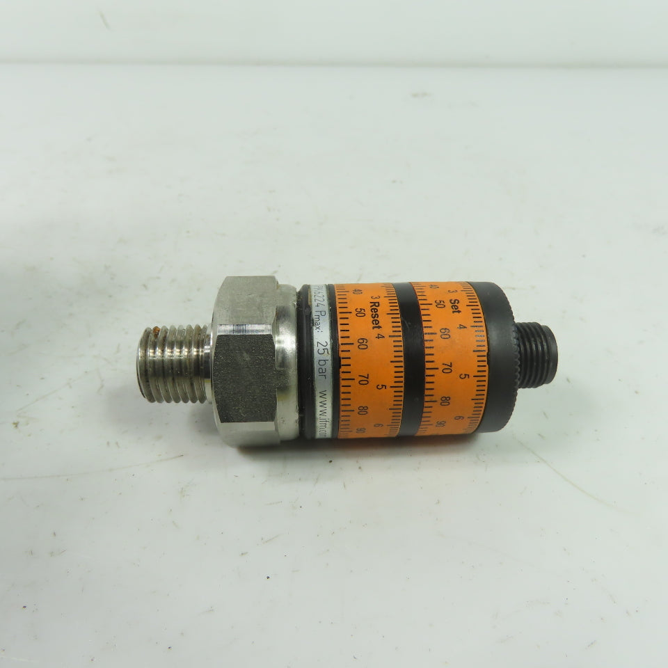 IFM PK6224 Pressure Switch With Intuitive Point Settings 25Bar 9.6-32VDC 500mA