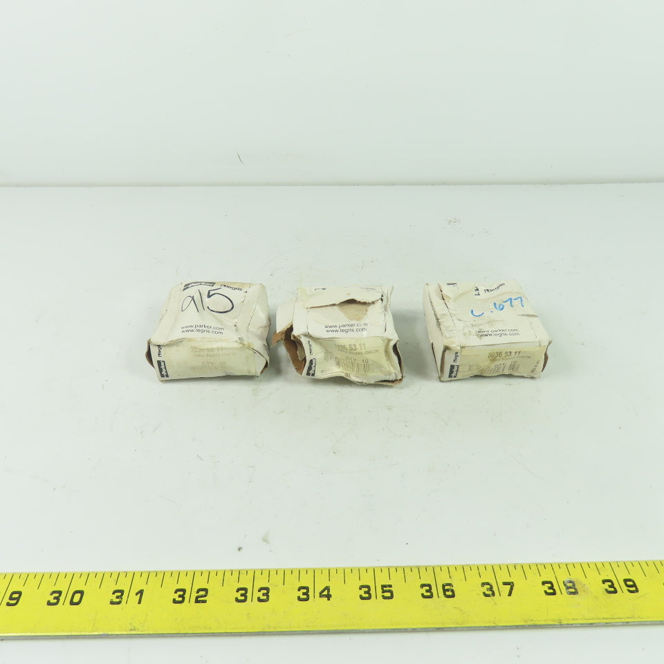 Parker 3036 53 11 Female Bulkhead Push-to-Connect Fittings 1/8" Lot Of 30