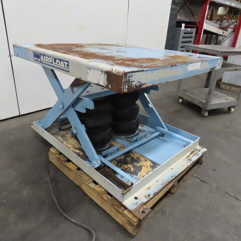 Air Float L 18 4000lb Capacity 2 Ton 48" x 48" Air Bag Lift Table 8"-30" Lift