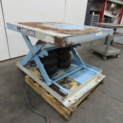 Air Float L 18 4000lb Capacity 2 Ton 48" x 48" Air Bag Lift Table 8"-30" Lift
