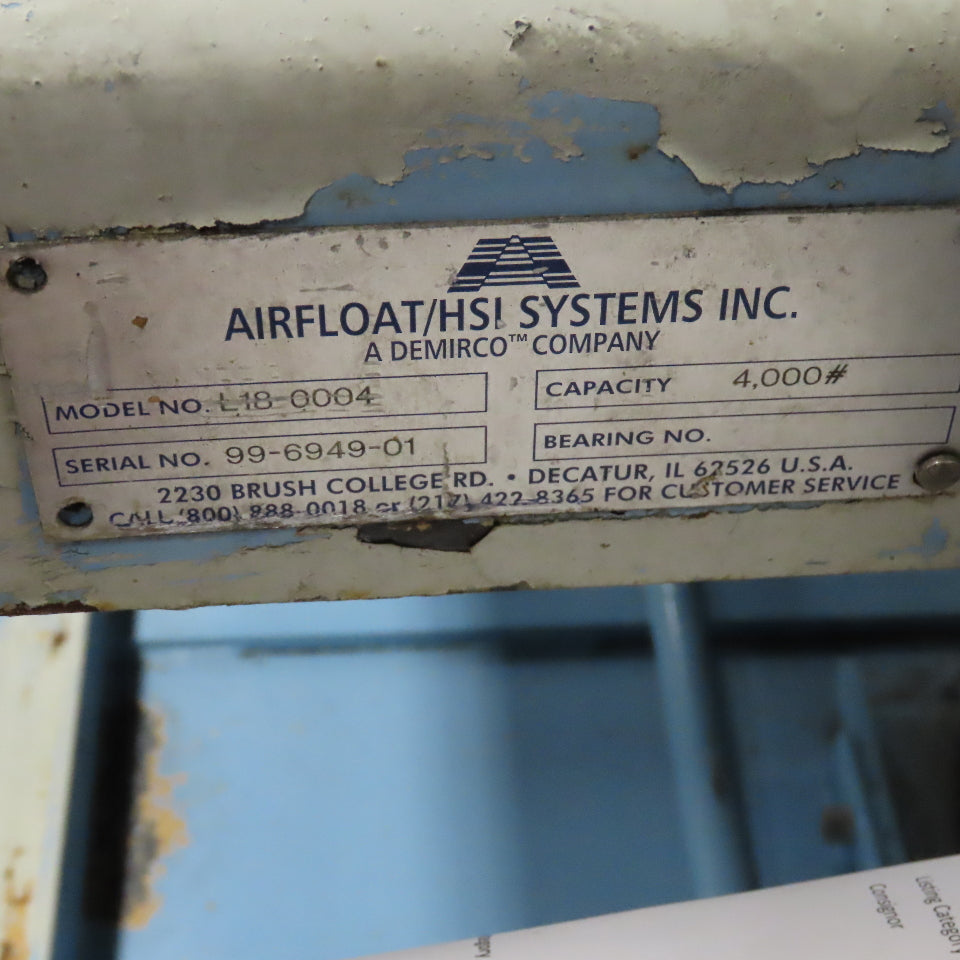 Air Float L 18 0004 2 Ton 48" x 48" Air Bag Lift Table 8"-30" Lift