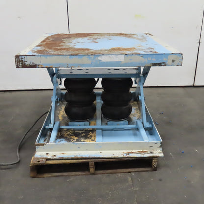 Air Float L 18 0004 2 Ton 48" x 48" Air Bag Lift Table 8"-30" Lift