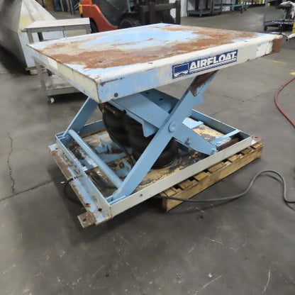 Air Float L 18 4000lb Capacity 2 Ton 48" x 48" Air Bag Lift Table 8"-30" Lift