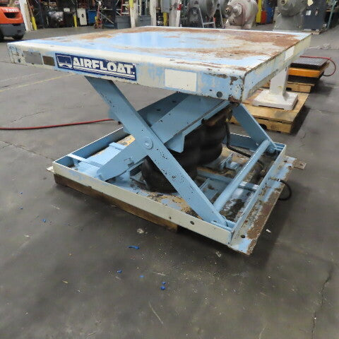 Air Float L 18 4000lb Capacity 2 Ton 48" x 48" Air Bag Lift Table 8"-30" Lift