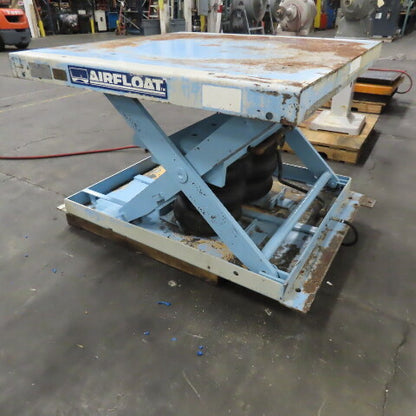 Air Float L 18 4000lb Capacity 2 Ton 48" x 48" Air Bag Lift Table 8"-30" Lift