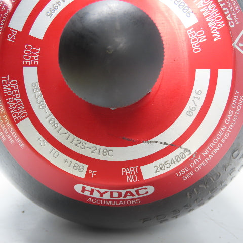 Hydac 2054005 10L Bladder Accumulator 3000PSI SB330-10A1/112S-210C