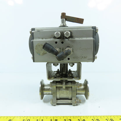 VNE PN 1" 316 Stainless Steel Sanitary Valve W/ Pneumatic Actuator