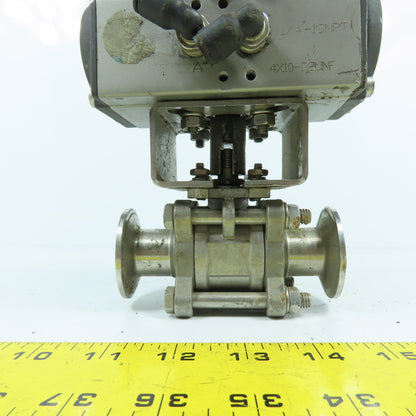 VNE PN 1" 316 Stainless Steel Sanitary Valve W/ Pneumatic Actuator