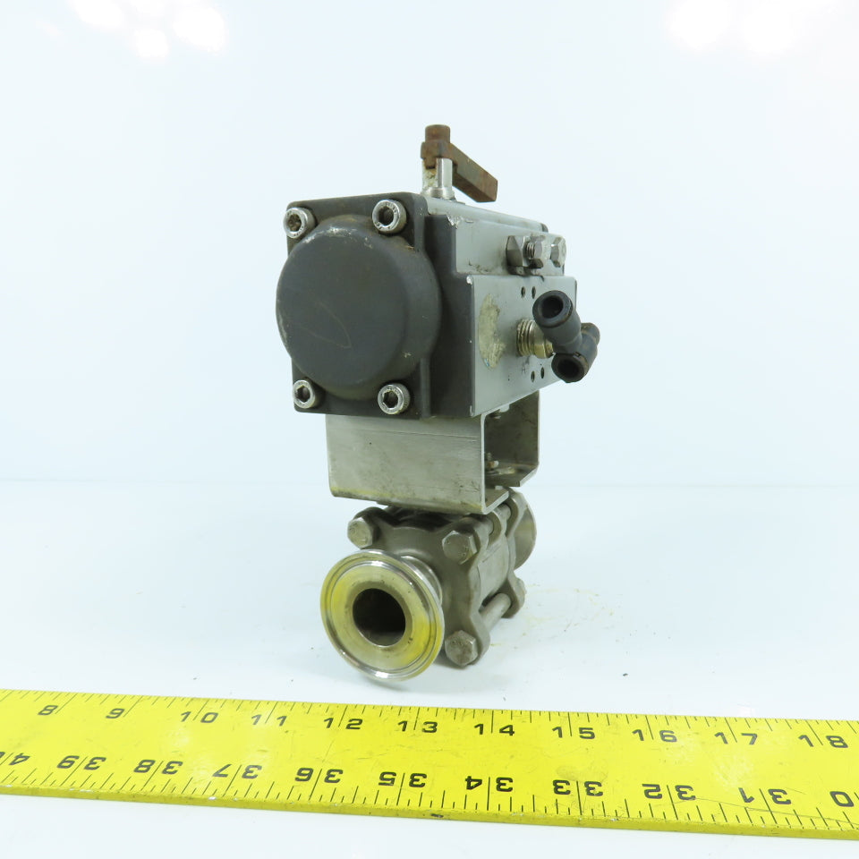 VNE PN 1" 316 Stainless Steel Sanitary Valve W/ Pneumatic Actuator