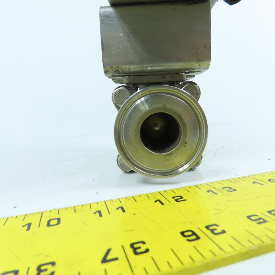 VNE PN 1" 316 Stainless Steel Sanitary Valve W/ Pneumatic Actuator