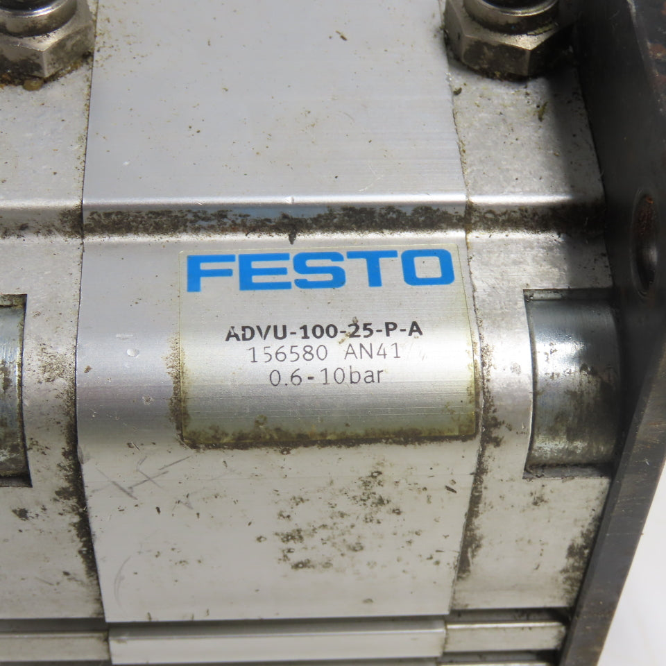 Festo ADVU-100-25-P-A Double Acting Pneumatic Cylinder 25mm Stroke 100mm Piston