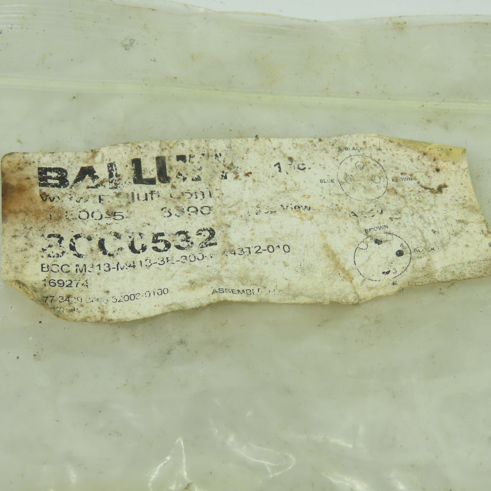 Balluff BCC0532 Proximity Sensor 4-Pin Female To 3-Pin Male