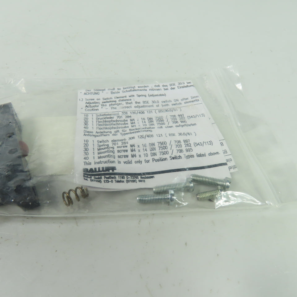 Balluff BSE0005 Mechanical Single Position Limit Switch BSE 30.0-RK