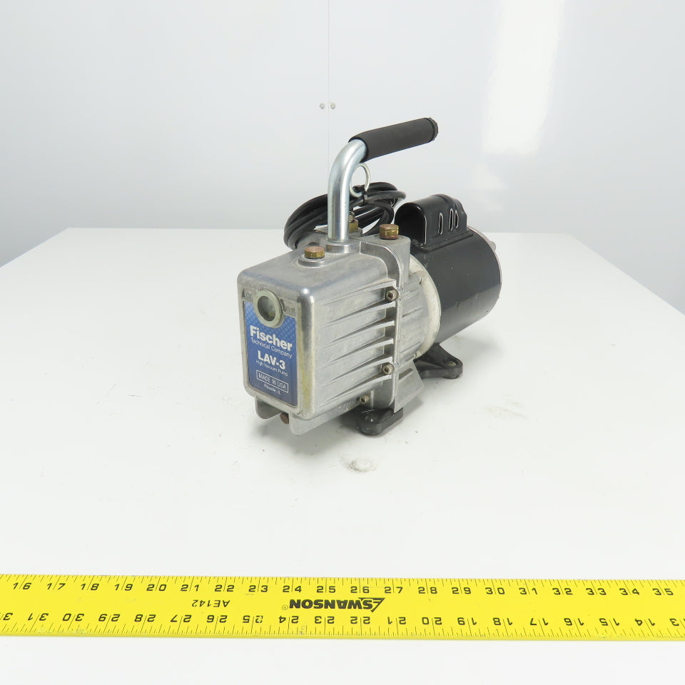 Fischer LAV-3 High Vacuum Pump 1P 115V Tested