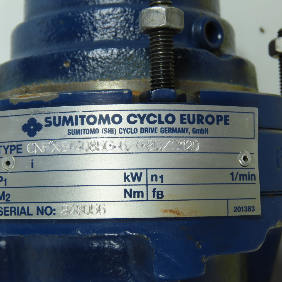 Sumitomo Cyclo CNFXS-4085G-6//G80/C120 Inline Gear Reducer Speed Reducer