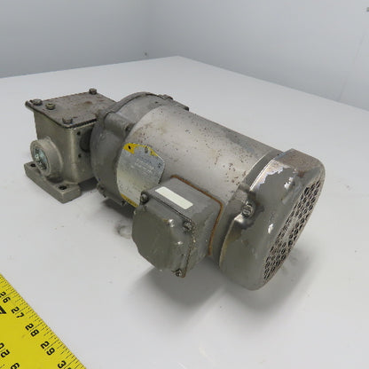 Baldor KM3454 1/4HP Electric Gear Motor 3Ph 230/460V