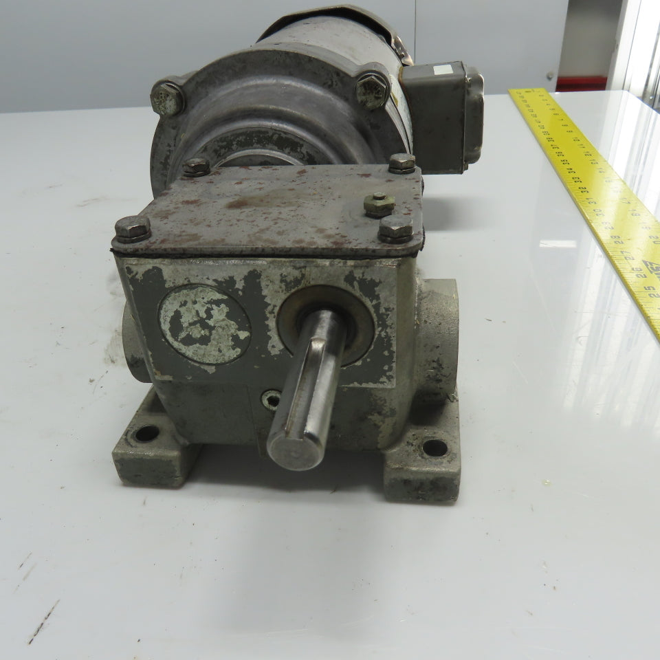 Baldor KM3454 1/4HP Electric Gear Motor 3Ph 230/460V