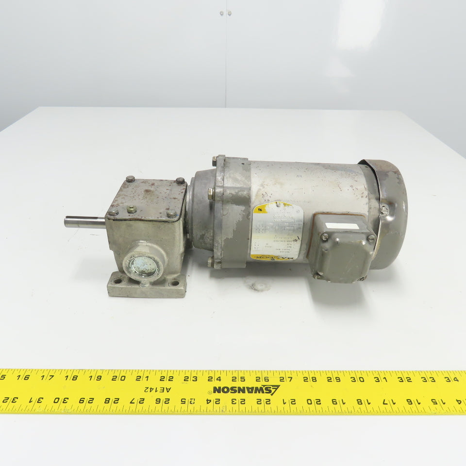 Baldor KM3454 1/4HP Electric Gear Motor 3Ph 230/460V